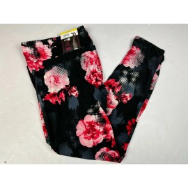No Boundaries Juniors’ Sueded Ankle Leggings SIZE 2XL (19) MULTICOLOR FLOWER NWT