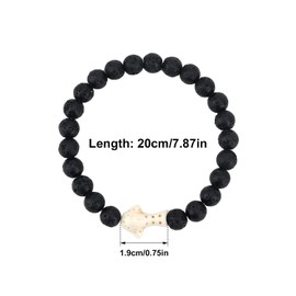 Mikovivi Whale Shark Bracelet, Natural Turquoise Stone Shark Beaded Elastic Friendship Bracelet Marine Animal Jewelry Accessories for Men & Women Aquarium Lovers