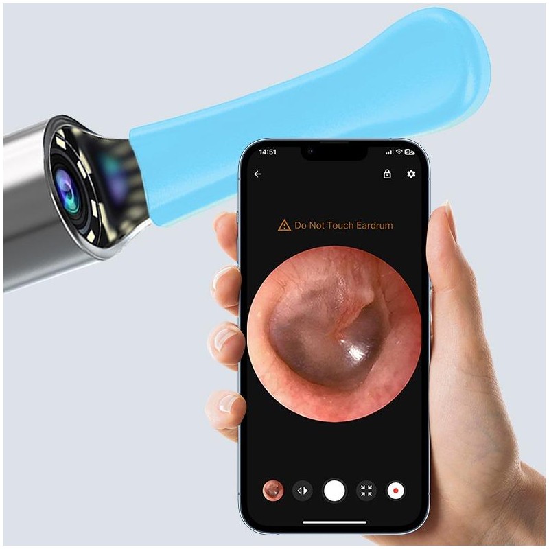 Silicone Ear Hygiene Set, HD Visual Earwax Removal Tool with