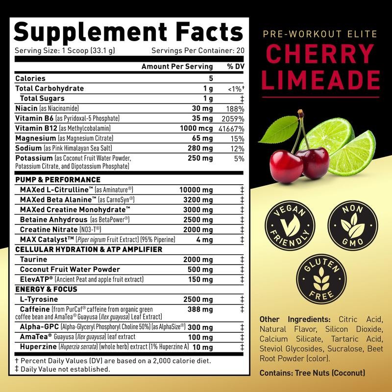 Pre-Workout Elite - Size: 20 Servings, Flavor: Fruit Punch