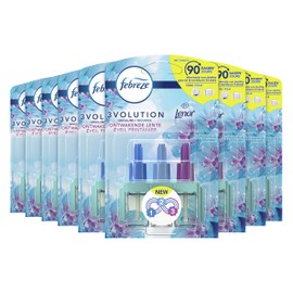 Febreze 3 Evolution Deodorising Refill, 9 Units (9 x 20 ml), for Eliminating and Preventing Persistent Odours, Strong Freshness, Spring Awakening