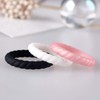 Silicone Wedding Ring for Women,Thin and Stackable Braided Rubber Wedding