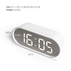 mooas Pop Mirror Digital Alarm Clock, LED Desk Pink Clock