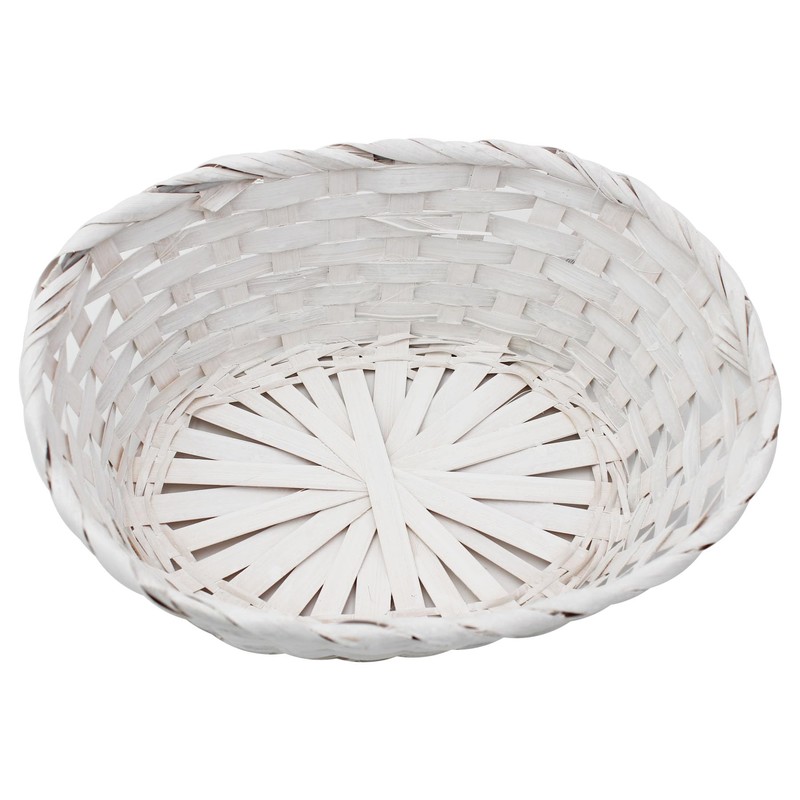 White Woven Hamper Gift Basket Valentines Mother's Day Birthday -