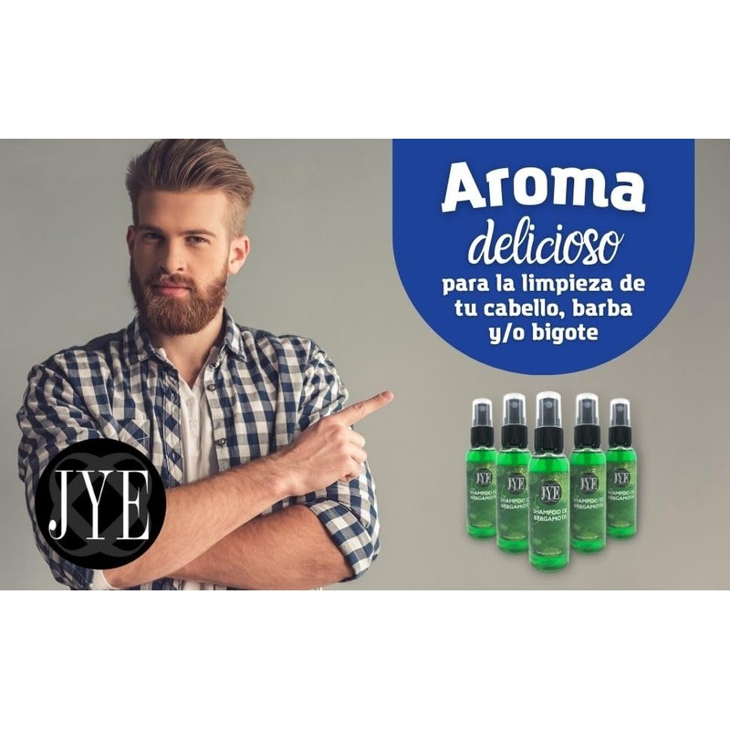 JYE Kit Cuidado de Barba y Bigote: Aceite de Hidratación,