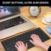 78 Keys Wireless Keyboard with Silent Buttons Ultra Slim Bluetooth