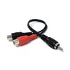 DRUT 15cm 1pcs Single RCA Male Plug to Twin 2