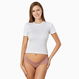 Angelhood Maternity Underwear 6 Pack Pregnancy Postpartum Underwear Maternity Panties Under the Bump Bikinis No Show, X-Large