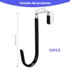 12 Pcs Ganchos de Puerta de Metal con Recubrimiento de
