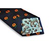 Frederick Thomas Navy Blue Mens Tie with Sunflower pattern
