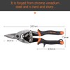 Convy Straight Cut Tin Aviation Snips, 25 cm Red, 25cm,