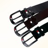 Zliger Men's Leather Belt Pin Buckle Black for Jeans Casual