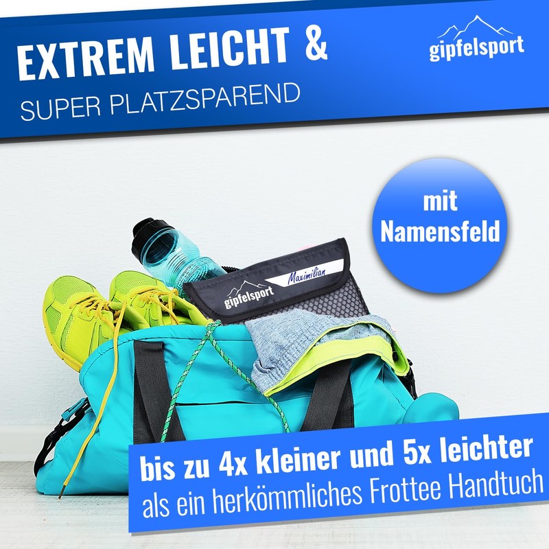 gipfelsport Microfibre Towel, Microfibre Towel Set, Beach Towel, Bath Towel,