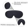 Beavorty Sleep Mask Heat Eye Mask Temperature Adjustable Blindfold for