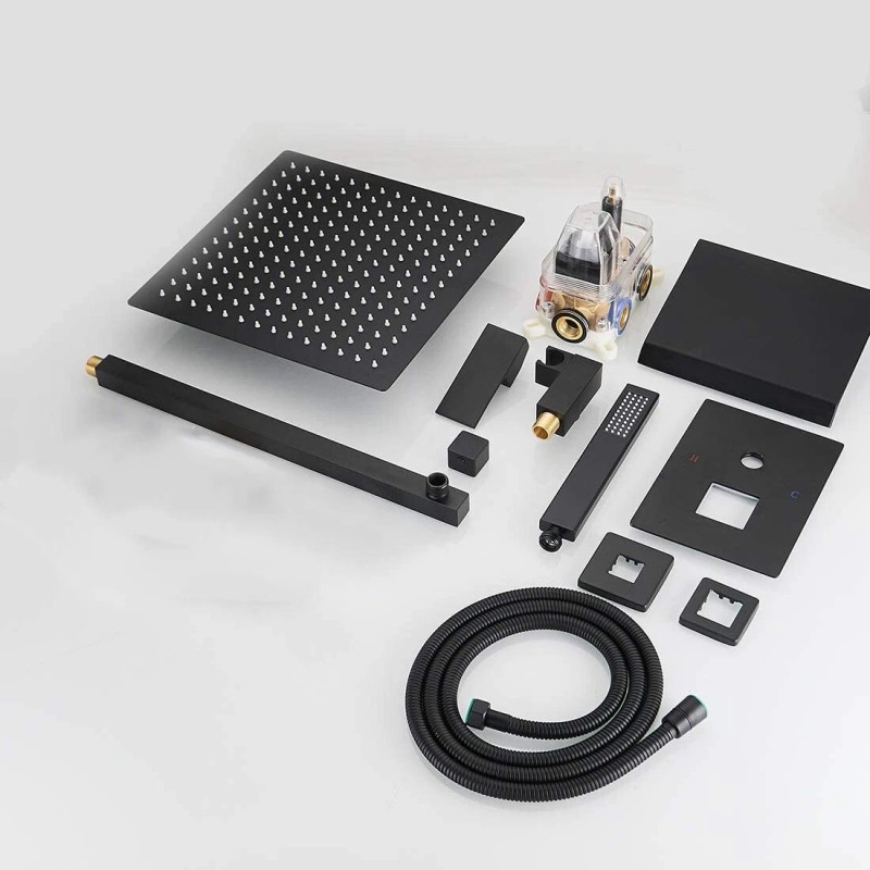 SR SUN RISE Black shower faucet set with valve 3