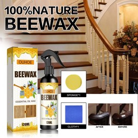 OUHOE Beeswax Polish Spray - Multi-Surface Wood Care for Furniture & Floor | Strengthen & Protect with Natural Shine |  Long-Lasting Renew