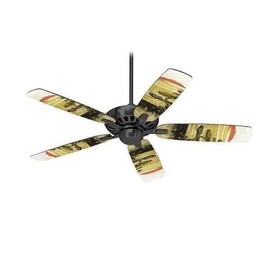 Bonsai Sunset - Ceiling Fan Skin Kit fits most 52 inch fans (FAN and BLADES NOT INCLUDED)