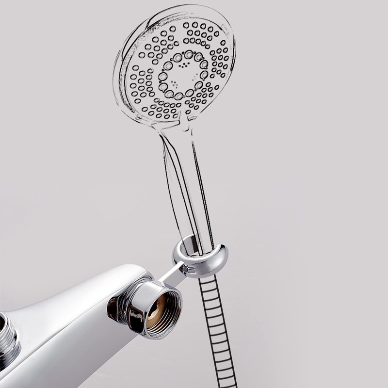 Ibergrif Shower Mixer Valve Wall Mounted, Shower Faucet Single Lever