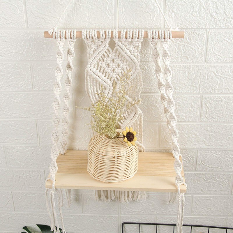 Macrame Shelf Macrame Wall Hanging Shelves Tassel Woven Macrame Wall