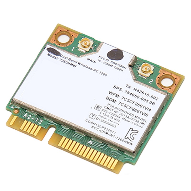 7260HMW Network Card 300Mbps 2.4GHz 867Mbps 5GHz BT4.0 Stable Safe