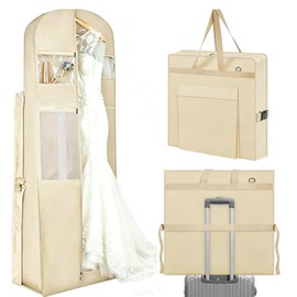 72" Wedding Dress Garment Bag, Beige