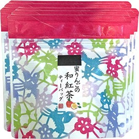 [100% Made in Japan] Japanese Tea with Apples 0.08 oz (2 g) x 5 Packs x 6 Bags Set, Sugamo Tea House Sannenen