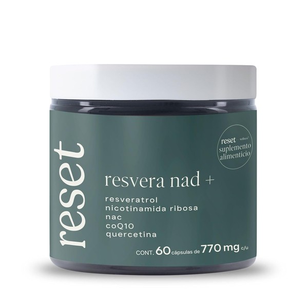 RESET WELLNESS RESVERA NAD con Resveratrol, NAC, NR, Quercitina y