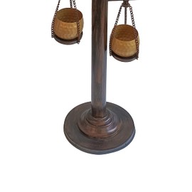The Urban Port 52-Inch Tall Plant Stand with 4 Hanging Pots, Antique Bronze, Gold, Black