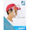 Careta Protección Faceshields4all Amplia Con Gorra de Color Rojo para