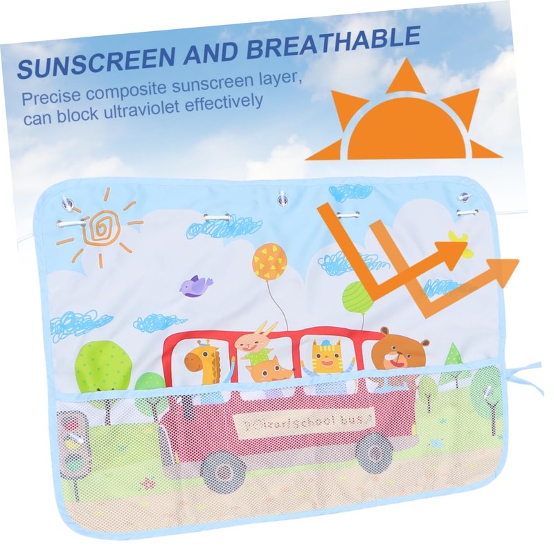 iplusmile Cartoon School Bus Car Window Sunshade Car Sunscreen for