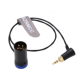 SZRMCC Low Profile XLR 3 Pin Male to Latch 3.5mm TRS Audio Cable for Senn-hoarse EK500 Sony UWP-D Series Wireless Transmitter Receiver (Blue Cap)