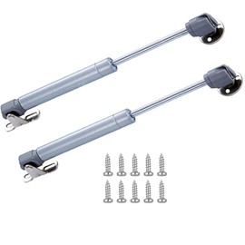 40N/9 lb Gas Support Cabinet Door Hinge Safety Lift, Gas Shock, Lid Support, Soft Close and Cushioning Retractable Rubber Head Spring - 6" Length (2 Pack)