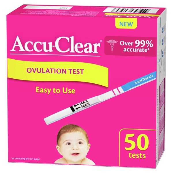 Accu-Clear Ovulation Test Strips Predictor Kit – Over 99% Accurate[1], (50 LH)