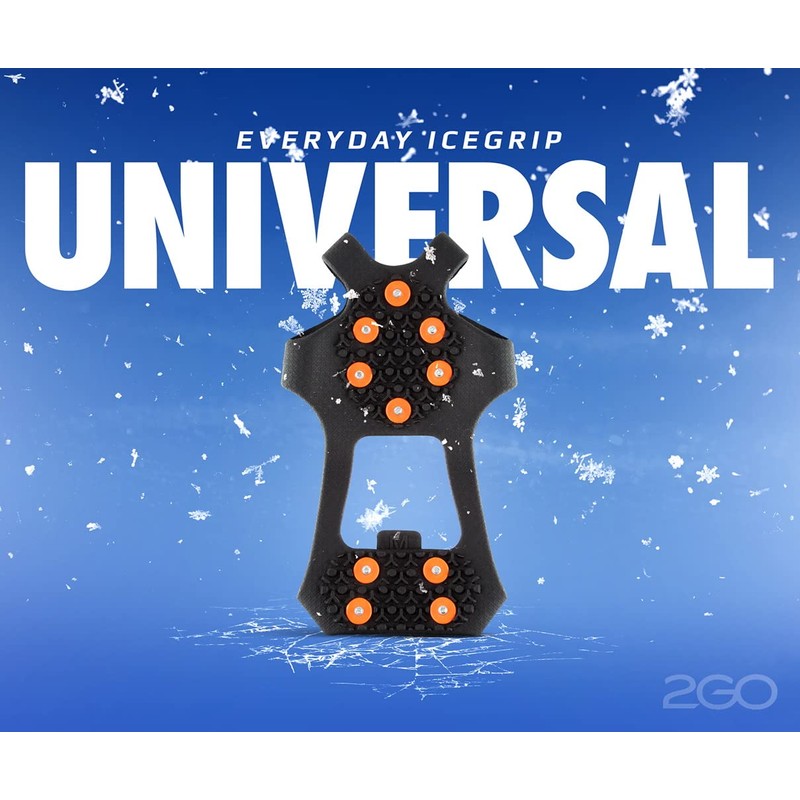 2GO Everyday Icegrip Universal Non-Slip Shoe Spikes, 10 Spikes for