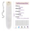 Xbwig Coleta Postiza Cabello Lacio Caballo Natural Extensiones