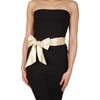 BlackButterfly Bridal Wedding Bridesmaid Satin Sash Belt (Champagne, 5 CM