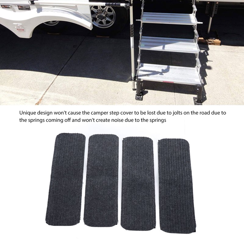 4Pcs RV Stair Covers Carpets Anti Slip Quick Drying Waterproof