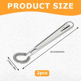 4 Piece Mini Whisk Set - Hand Stainless Steel Whisk - Manual Spiral Whisk Small for Coffee, Sauces, Cream, Milk Mixing, Cooking, Baking, Stirring