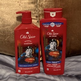 Old Spice “Man Of Tomorrow” Shampoo & Body+Face Wash 2 Piece Set 21.9oz/ 24oz