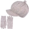 BYOS Womens Winter Plush Fleece Lined Newsboy Knit Cap Cabbie