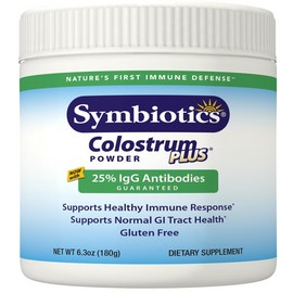 Symbiotics Colostrum Plus® Powder, 6.3 oz (180 g) 25% IgG Antibodies, Immune GI