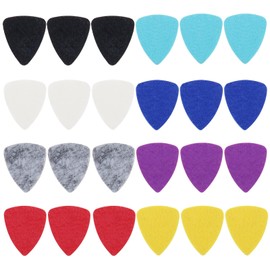 24 Pcs Felt Guitar Plectrums Replacement for Ukulele Picks Felt for Classical Guitar Ukulele
