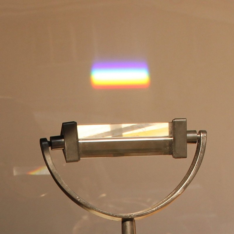Triangular Prism, Optical Glass Triangular Prism Glass Prism with Stand