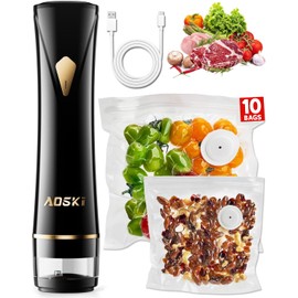 Vacuum Sealer Machine for Food Storage: Powerful Compact Food Sealer Saver, Automatic Handheld Detachable Water Tank, 10 PCS Vacuum Seal Bags for Kitchen Fridge Seal Meal Mothers Day Gift For Wife