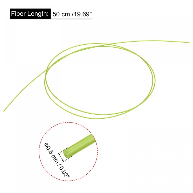 sourcing map Fiber Optic Rods PMMA 0.5mmx50cm for Sight Filament