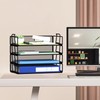 Stackable Letter Tray Paper Holder Desk Organizer for Home Office