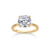 PAVOI 14K Yellow Gold Plated 3CT Simulated Diamond Round Solitaire