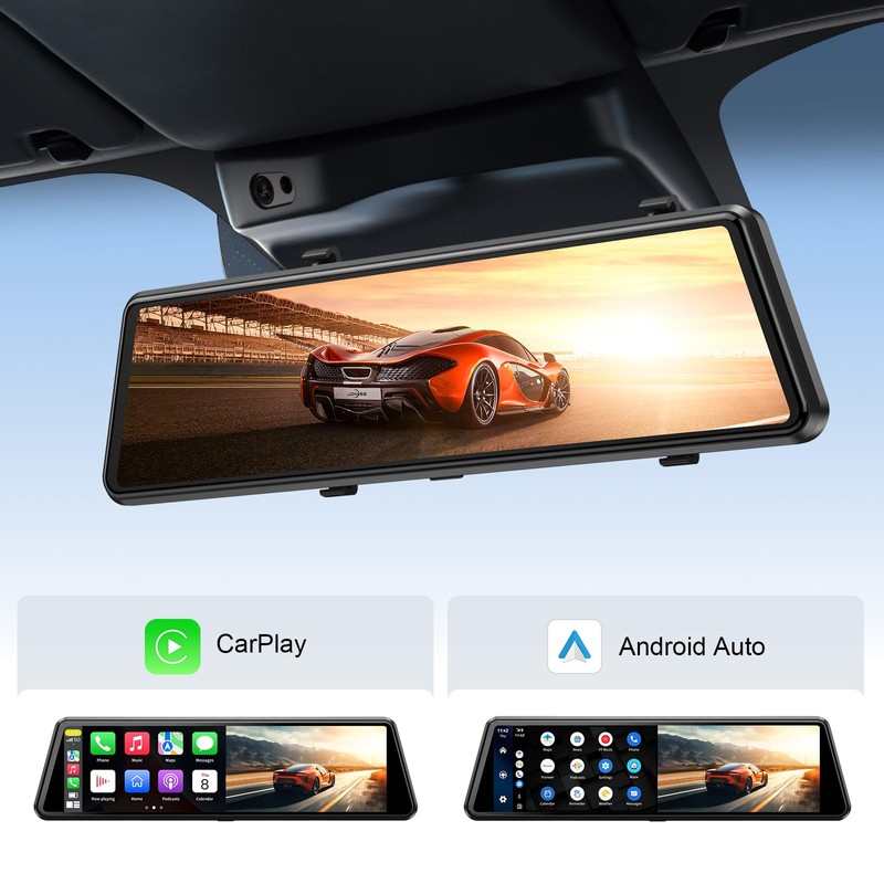 JOMISE C810 CarPlay Mirror Dash Cam Front and Rear -