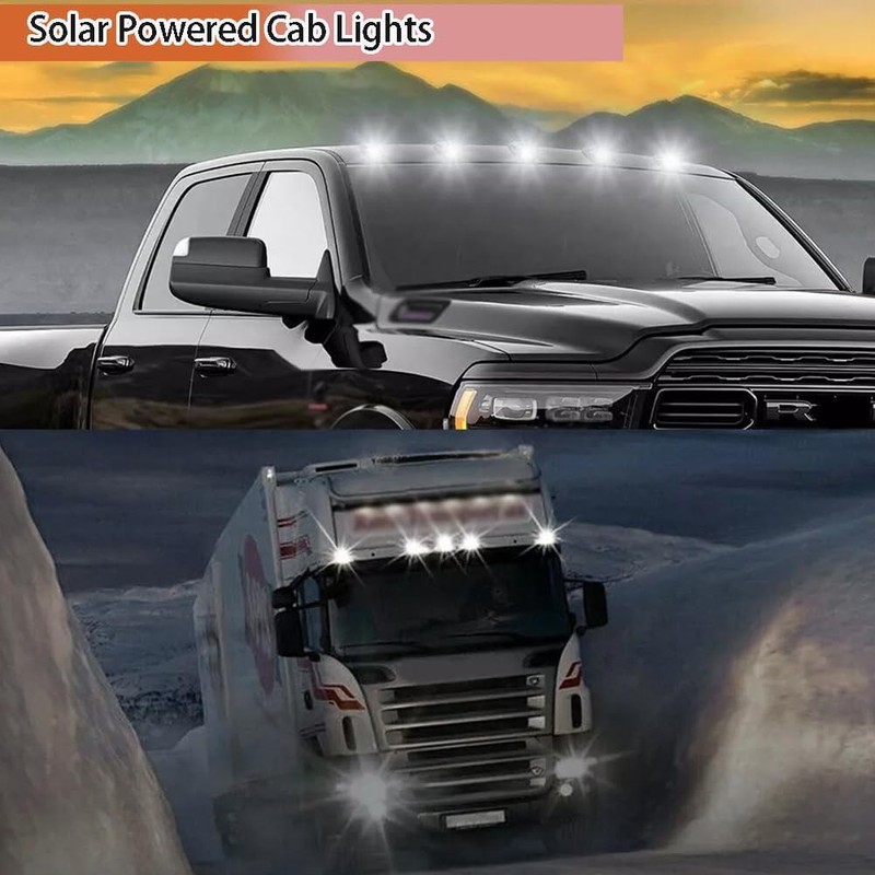 2025 Upgraded No Drill Cab Lights Solar Powered Cab Lights