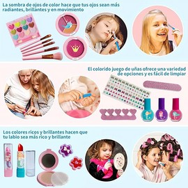 Kit Maquillaje Infantil Lavable 24 Piezas Juguete Xtellar rosa